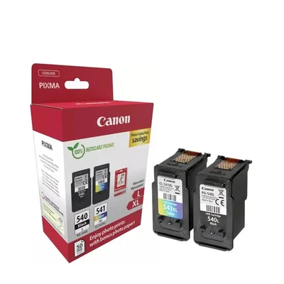 Мастило Canon PG-540L / CL-541XL комплект, CMYK, за Canon PIXMA + 50 листа гланцирана фотохартия GP-501 10x15 см