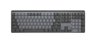 Клавиатура Logitech MX Mechanical безжична, осветена, Graphite, US International, тактилни суичове