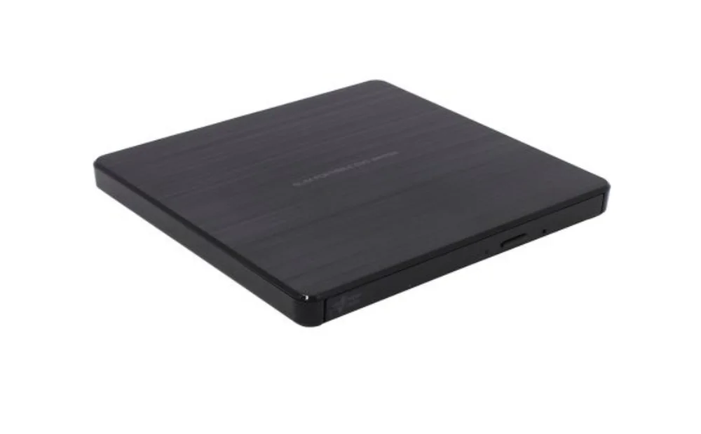 Hitachi-LG GP60NB60 Ultra Slim External DVD-RW, Super Multi, Silent Play, Win & MAC OS Compatible, M-DISC Support, Black