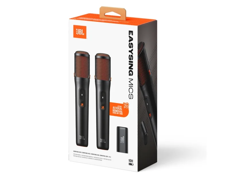 JBL EASYSING MICS Two wireless AI-powered microphones with real-time vocal removal