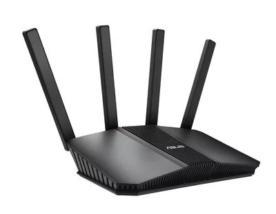 Рутер ASUS RT-BE58U V2 BE3600 двулентов, четириядрен 2.0GHz, 1GB RAM, 2.5G порт, Wi-Fi 7, черен