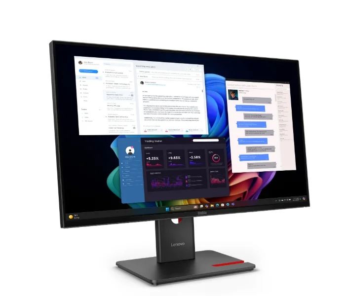 Lenovo ThinkVision T27ud-40 27" IPS WLED, 3840x2160, 16:9, 48Hz - 60Hz, 4ms, 350 cd/m2, 1500:1, USB hub, HDMI, USB-C, RJ45, Tilt, Swivel, Pivot, Height Adjust Stand