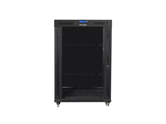 Lanberg rack cabinet 19" free-standing 22U/800x1000 (flat pack) with mesh door lcd black v2