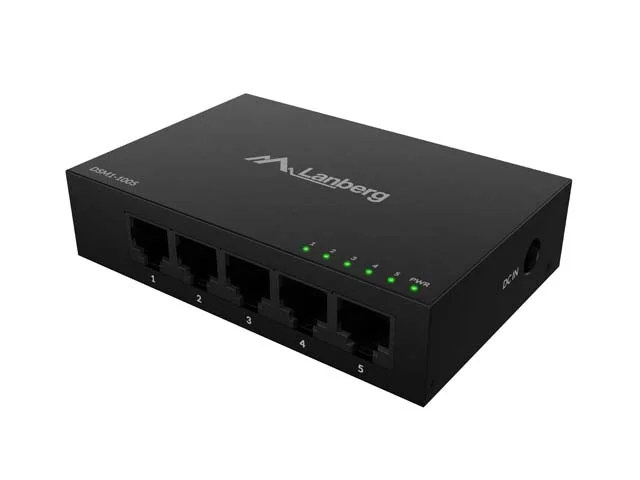 Lanberg switch DSM1-1005 5-port, 1GB/s 12V Metal case