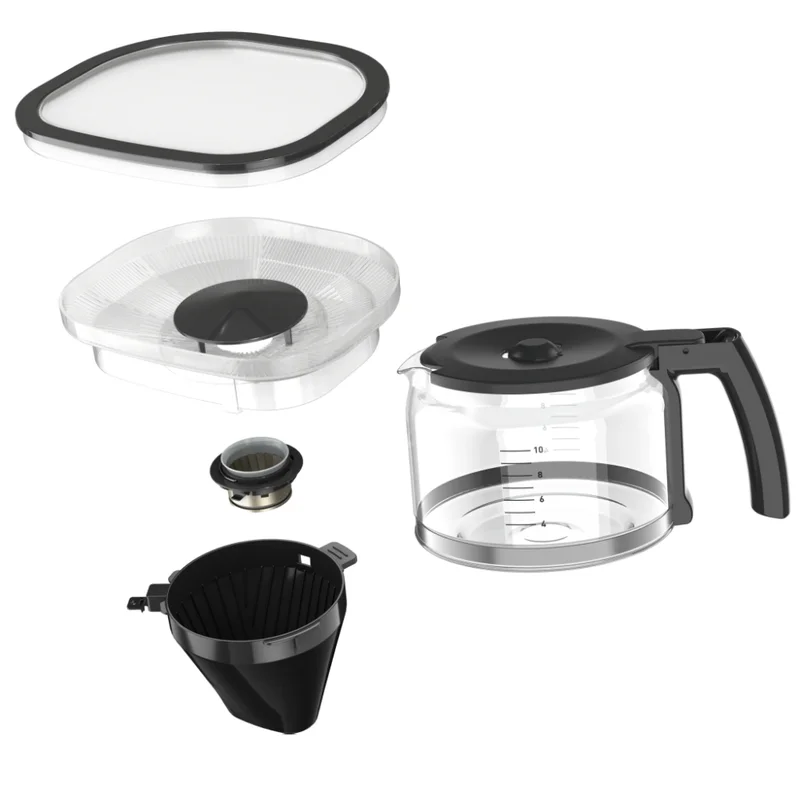 Krups KM832810 Grind & Brew, metalic grinder, 3 grinding settings, digital display, timer, 1.25L