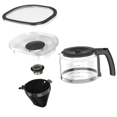 Krups KM832810 Grind & Brew, metalic grinder, 3 grinding settings, digital display, timer, 1.25L