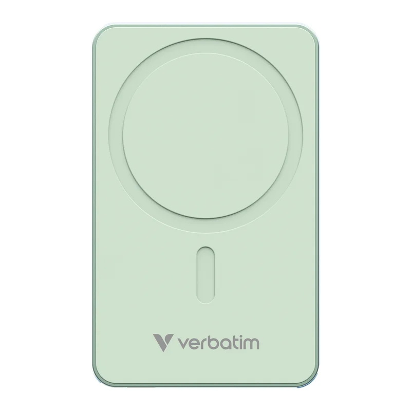 Verbatim Charge 'n' Go Essentials Power Bank Magnetic Wireless 5000mAh Green