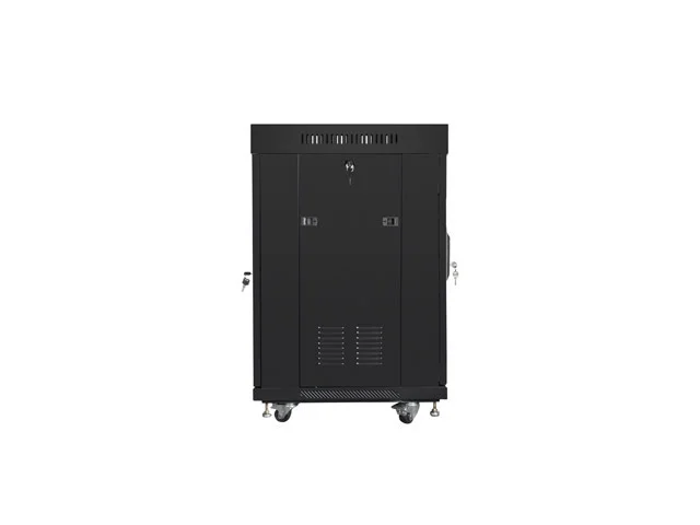 Lanberg rack cabinet 19" free-standing 15U/600x600 (flat pack) with glass door lcd black v2