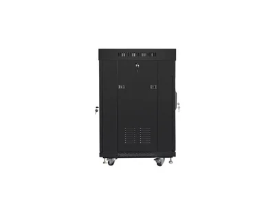 Lanberg rack cabinet 19" free-standing 15U/600x600 (flat pack) with glass door lcd black v2