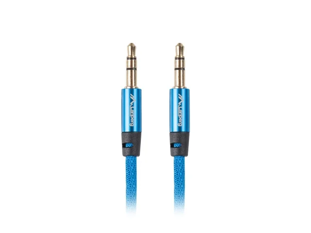 Аудио кабел Lanberg mini jack 3.5mm 3-pin M/M, 3m, син, премиум