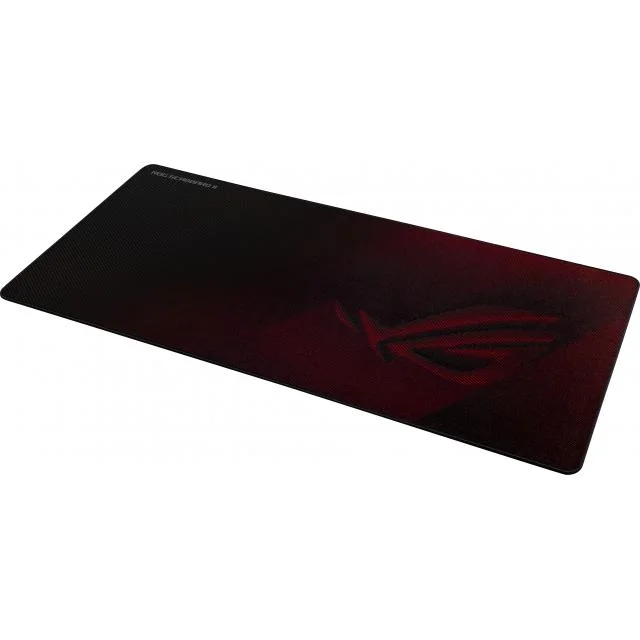 Asus ROG SCABBARD II is extended gaming mouse pad with protective nano-coating for a water-, oil-and dust-repellant surface, with anti-fray, flat-stitched edges and a non-slip rubber base