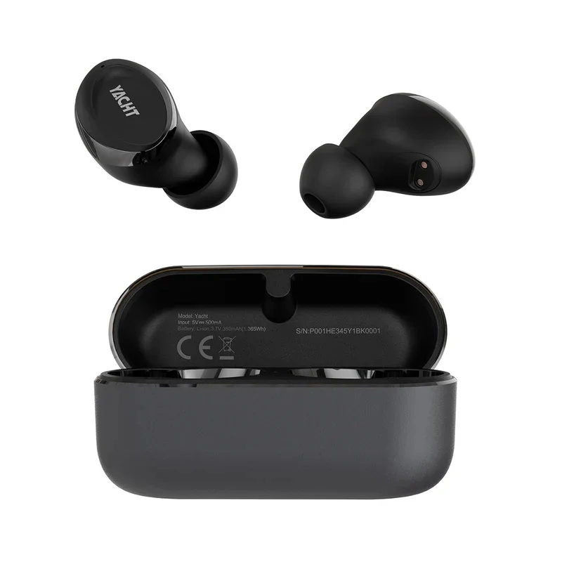 HiFuture Yacht Black, High-end Metal TWS Earbuds, 5+15hours Play time, Premium Metallic Charge Case,  DynaBoost Bass Technology Inside, Bluetooth 5.3, IPX, Comfort Fit