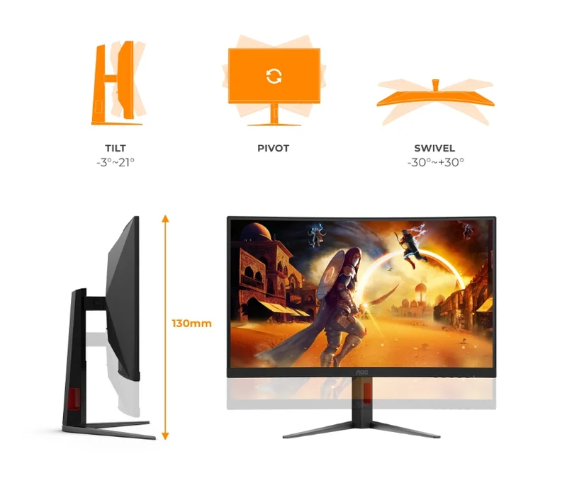 Монитор AOC C27G4Z2 27" Curved 1500R VA LED 1920x1080 260Hz 1ms