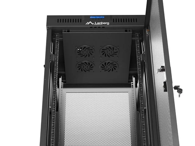 Lanberg rack cabinet 19" free-standing 37U/600X600 (FLAT PACK) with mesh door LCD black