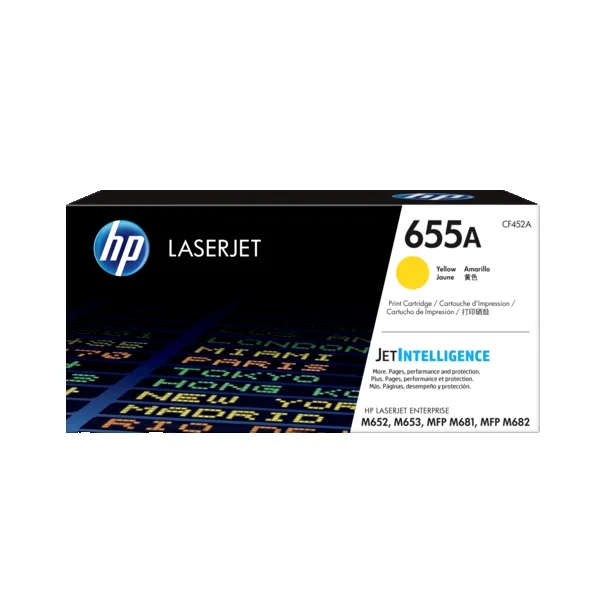 HP 655A Yellow Original LaserJet Toner Cartridge (CF452A)