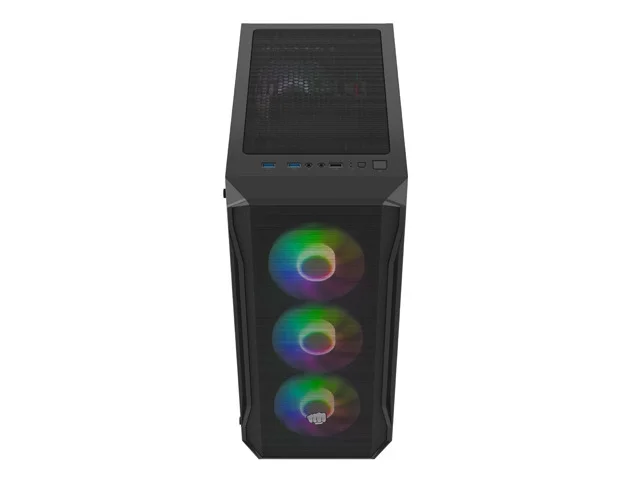 Кутия за компютър Fury Shobo SH4F RGB Middle Tower, прозорец, черна
