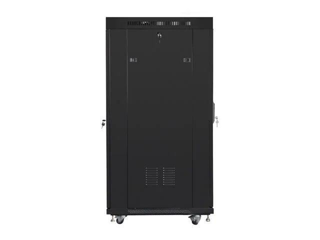Lanberg rack cabinet 19" free-standing 27U/800x1000 (flat pack) with glass door lcd black v2