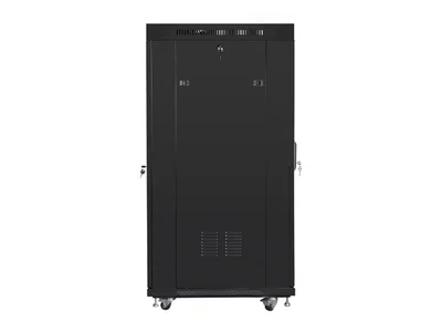 Lanberg rack cabinet 19" free-standing 27U/800x1000 (flat pack) with glass door lcd black v2