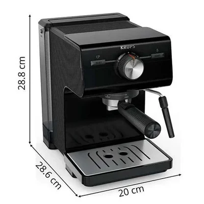 Кафемашина Krups XP381810 Espresso, 15 bar, 1400 W, 2 л, Черен