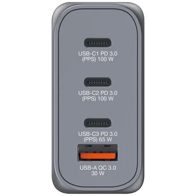 Verbatim GNC-100 GaN Charger 4 Port 100W USB A/C (EU/UK/US)