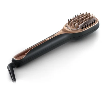 Електрическа четка за коса Rowenta CF9940F0 Hair Therapist с пара, 165W, кератиново покритие, черен