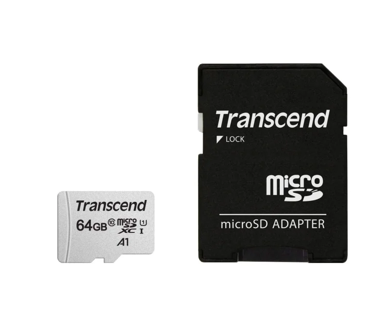 Transcend 64GB microSD w/ adapter UHS-I U1 A1