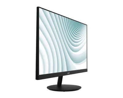 MSI PRO MP271A, 27", 1ms, 100Hz, IPS, 1920x1080 (FHD), 16:9, FLAT, Display Kit App, Adaptive-Sync, EyesErgo, Less Blue Light, 108% SRGB, AG, 300 nits, 1000:1, DP(1.2a), HDMI 1.4b, VGA, Line-in, Speakers 2x2W, Tilt, VESA, Black, 3.9kg