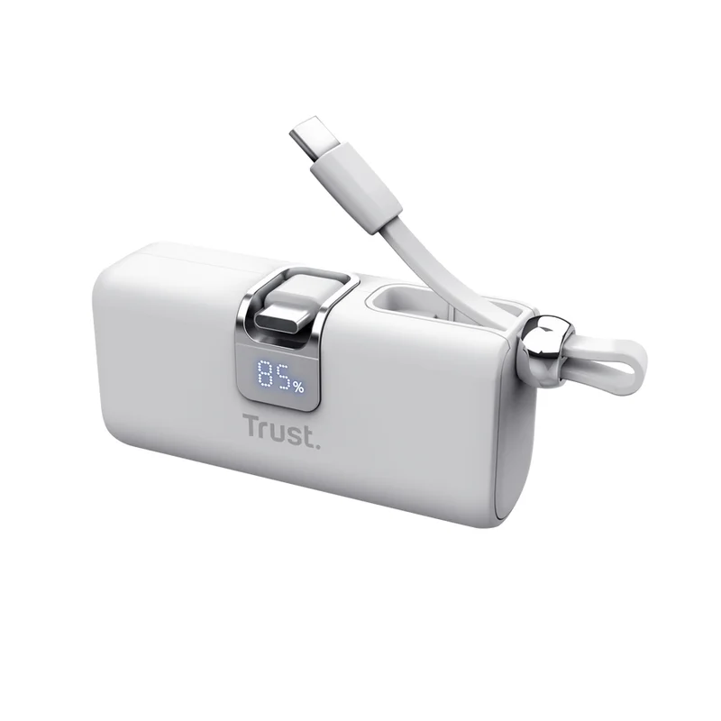 Външна батерия TRUST Pacto 5000 mAh Бяла