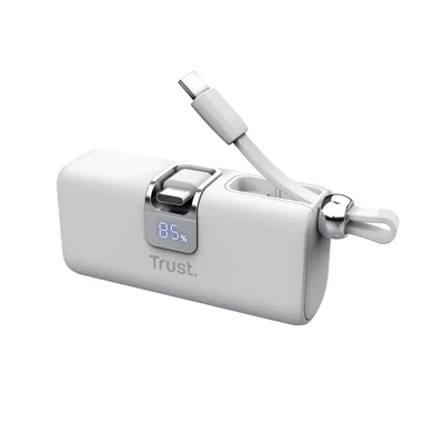 Външна батерия TRUST Pacto 5000 mAh Бяла