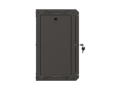 Lanberg rack cabinet 10" wall-mount 9U/300x300 (flat pack) with glass door black