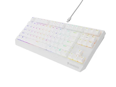 Геймърска клавиатура Genesis Thor 230 TKL RGB Outemu Red Hot Swap Бяла