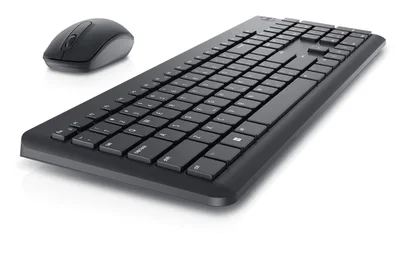 Комплект безжична клавиатура и мишка Dell KM3322W, US International (QWERTY), черен