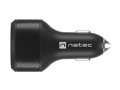 Автомобилно зарядно Natec Coney 2xUSB, 1xUSB-C 84W Черно