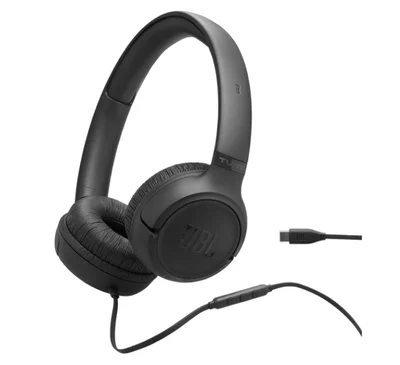 JBL TUNE 530C BLK USB-C Wired on-ear headphones