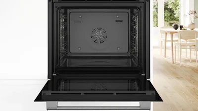 Bosch HBA534BW3 SER4, Oven A+, ecoClean back+Hydro, 7 HM, 1 lvl rail, White