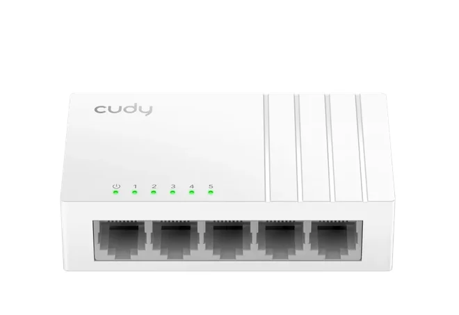Cudy FS105D 5-Port 10/100 Mbps Desktop Switch, 5 10/100M RJ45 Ports, Desktop Plastic Case