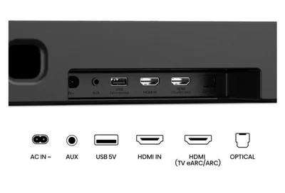 Hisense AX5140Q,  5.1.4Ch Sound Bar with Wireless Subwoofer, 600W, Dolby Atmos, Bluetooth 5.3, 4K HDMI Pass Through, DTS:X, HDMI/AUX/ARC/Optical/USB, 7 EQ Modes, Black