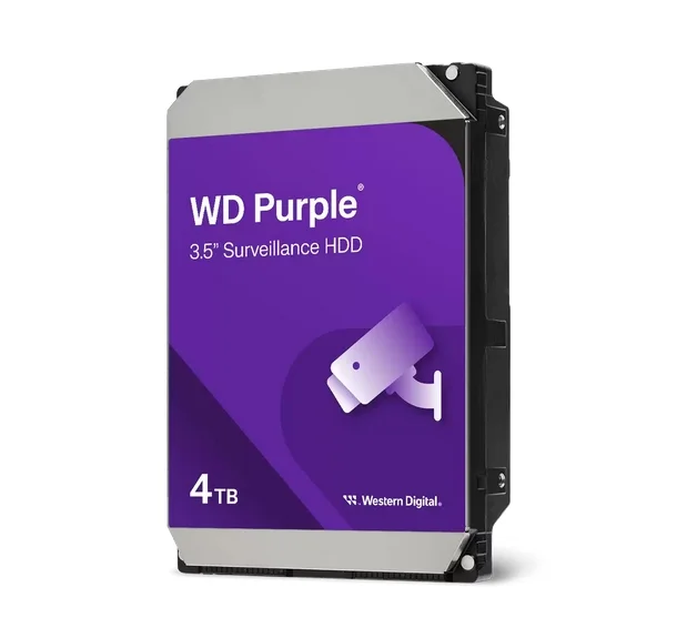 WD Purple 4TB CMR, 3.5'', 128MB, SATA 6Gbps