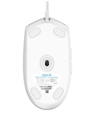 Геймърска мишка Logitech G102 Lightsync RGB, 8000 DPI, 6 програмируеми бутона, бяла