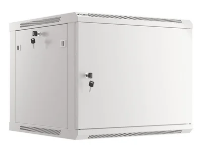 Lanberg rack cabinet 19" wall-mount 9U/600x600 for self-assembly with metal door grey (flat pack)