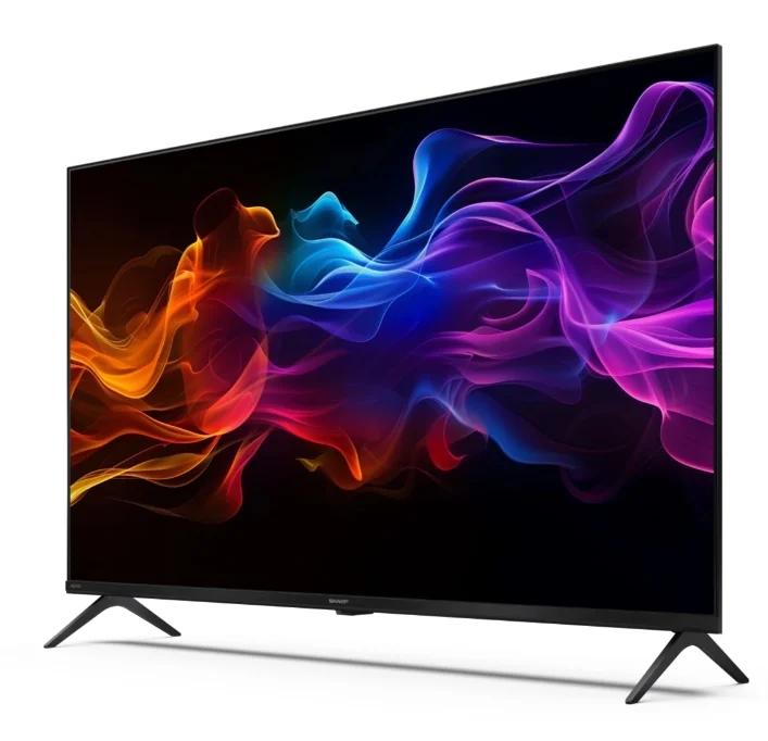 Sharp 43HP5265E, 43" QLED Google TV, 4K Ultra HD 3840x2160 Frameless, 1 000 000:1, AQUOS, DVB-T/T2/C/S/S2, Active Motion 1000, HDR10, Dolby Atmos, Dolby Vision, Google Assistant, Google Cast, HDMI 2.1 with eARC, 3.5mm Headphone jack / line-out, USB, Wi-