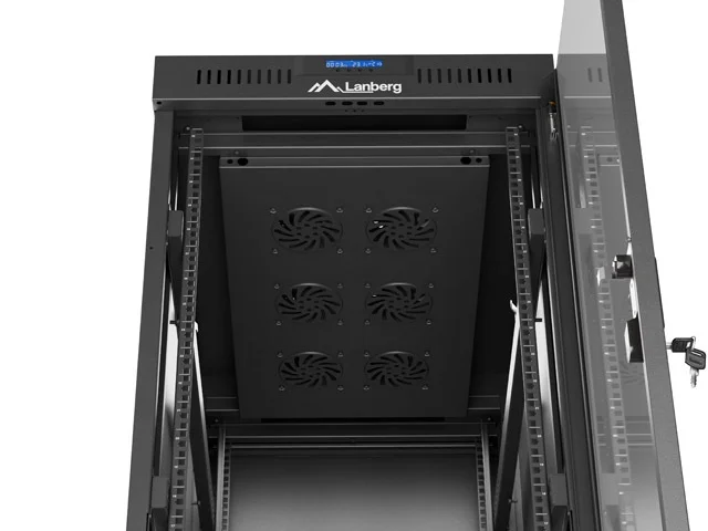 Lanberg rack cabinet 19" free-standing 32U/600X1000 (FLAT PACK) with glass door LCD black