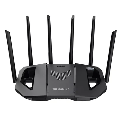 AsusTUF Gaming, BE6500 Dual Band WiFi 7 Router, 4K-QAM, Multi-Link Operation (MLO), Quad 2.5GbE port, Mobile Game Mode, Gear Accelerator, Gaming Port, Open NAT, Smart Home Master, Subscription-Free Security,  AiMesh support, 4G/5G Auto Mobile Tethering
