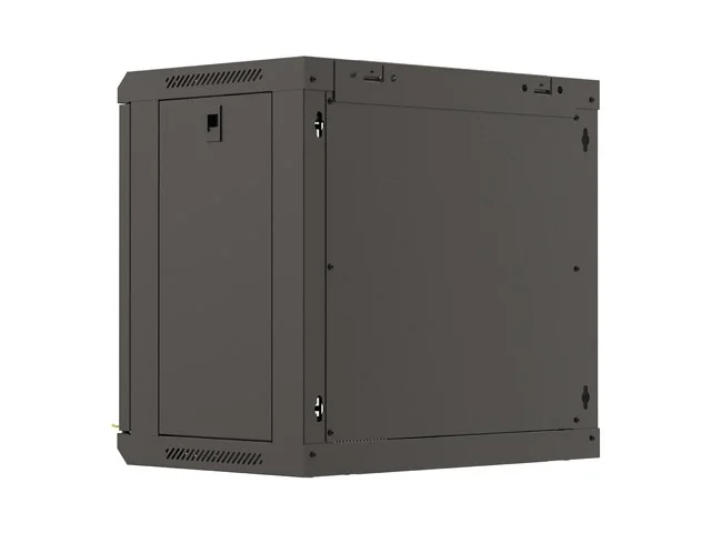 Lanberg rack cabinet 19" wall-mount 9U/540x350 (flat pack) with glass door black