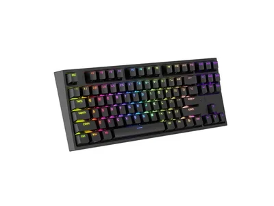 Геймърска клавиатура Genesis Thor 404 TKL Black RGB, US Layout, Yellow Switch
