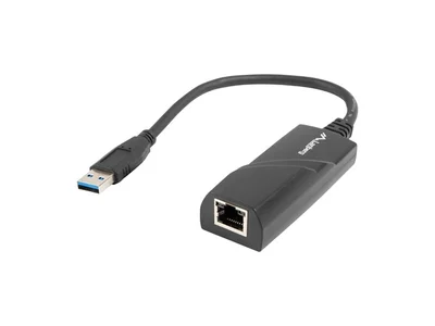 Мрежов адаптер LANBERG – USB 3.0 LAN adapter 1GB, черен