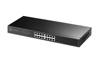 Cudy GS1016ES2 16-Port Gigabit Light Managed Switch with 2 SFP, 19 inch, 16 Gigabit RJ45 Ports + 2 SFP Slots, Rack-mountable Steel Case