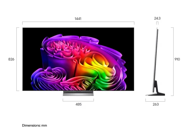 LG OLED65G63LS, 65" UHD OLED evo, 4K (3840 x 2160), DVB-C/T2/S2, Full Cinema Screnn, Alpha 11 AI 4K, 120Hz Native (VRR 165Hz), ThinQ AI, HDR10, VRR, NVIDIA G-SYNC, AMD FreeSync, Dolby Vision, Dolby Atmos, Wi-Fi 6E, Bluetooth, HDMI, USB, Airplay 2, IC slo
