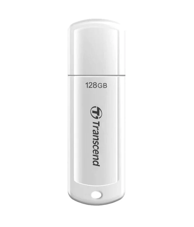 USB памет Transcend – Classic, 128GB, USB 3.1, бяла
