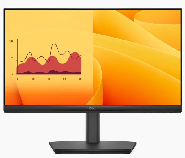 Монитор Dell E2225HSM 21.5" Full HD VA Edge LED 100Hz, регулируема стойка, вградени говорители, черен